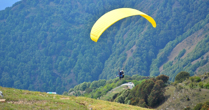 Paragliding at Naukuchiata uttarakhand